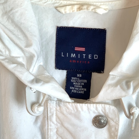 Limited White Hooded Anorak Jacket Size XS - Picture 2 of 8